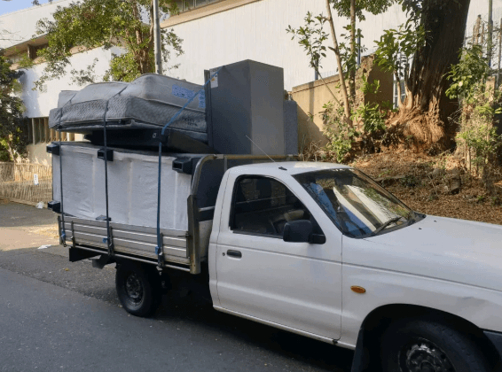Pickup truck with secured cargo